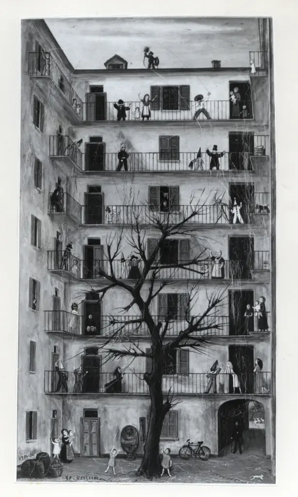 Giacomelli , Usellini, Gianfilippo - sec. XX - Carnevale dei poveri , fronte