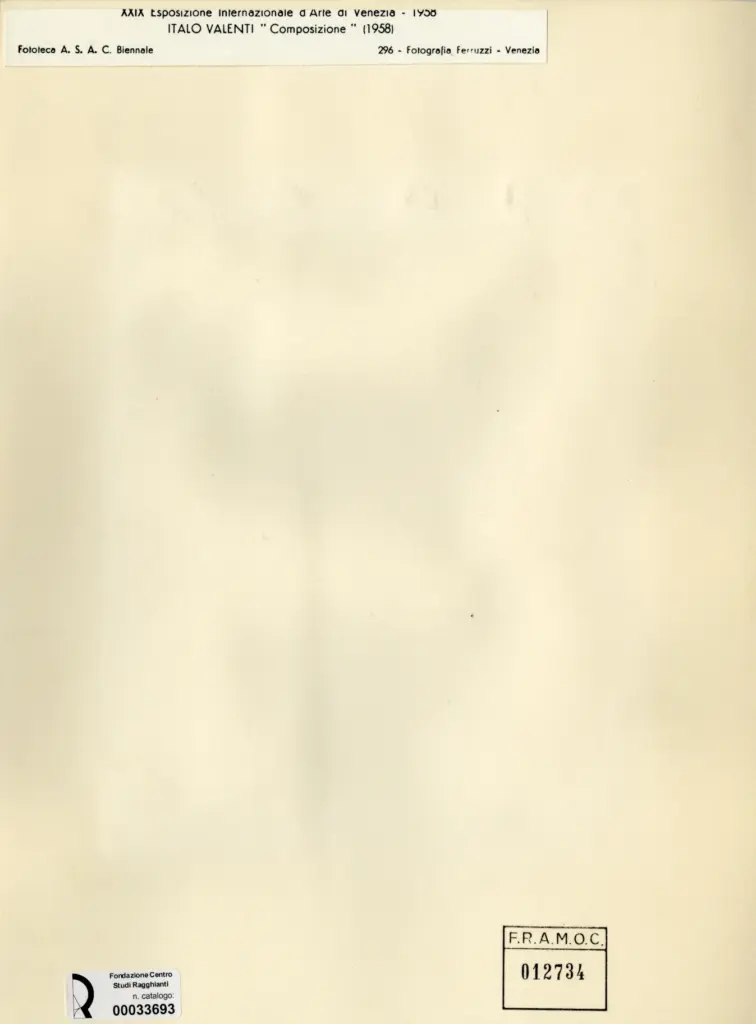 Fotografia Ferruzzi , Valenti, Italo - sec. XX - Composizione , retro