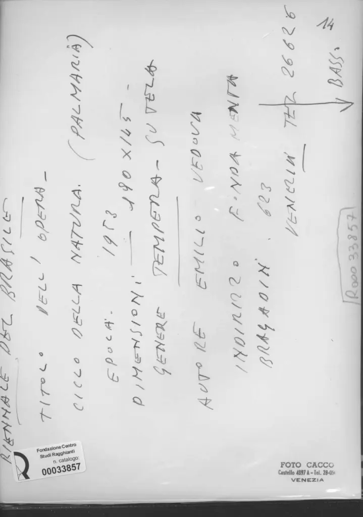 Cacco, Giorgio , retro