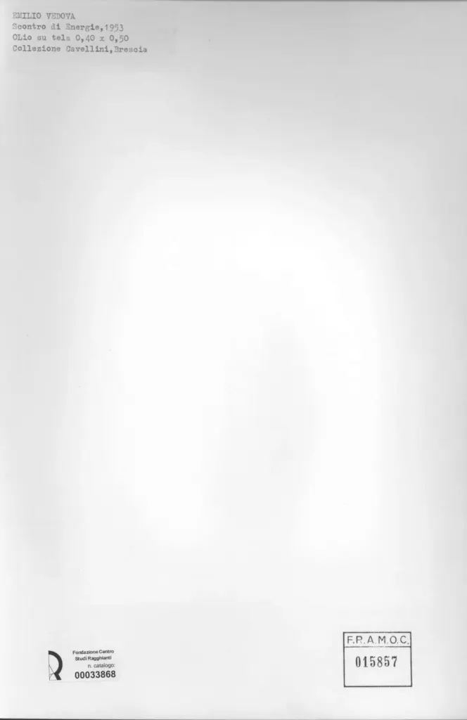 Anonimo , Vedova, Emilio - sec. XX - , retro