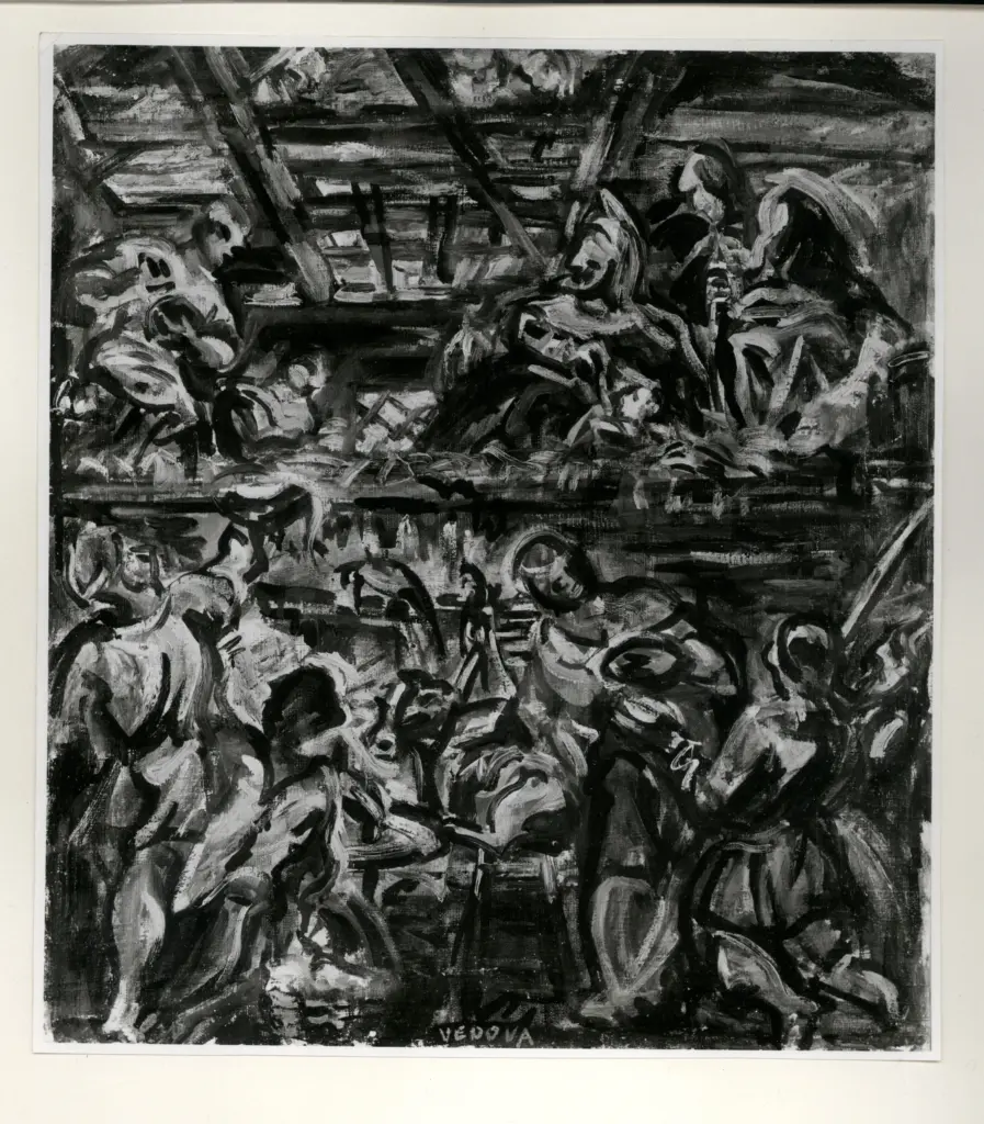 Universit&agrave; di Pisa. Dipartimento di Storia delle Arti , Vedova, Emilio - sec. XX - , fronte