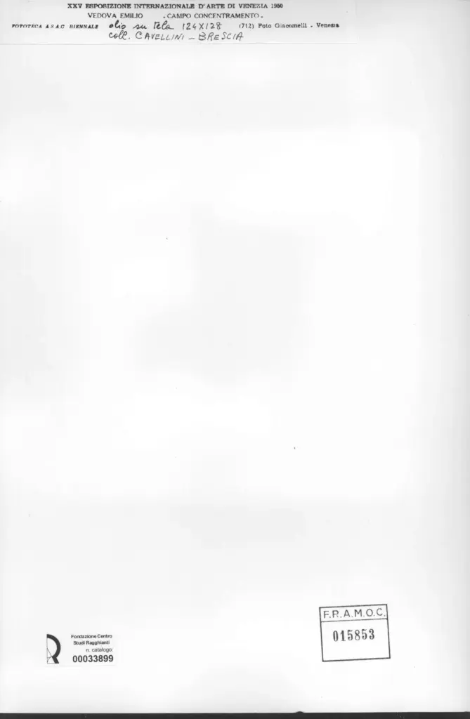 Giacomelli , Vedova, Emilio - sec. XX - Campo Concentramento , retro