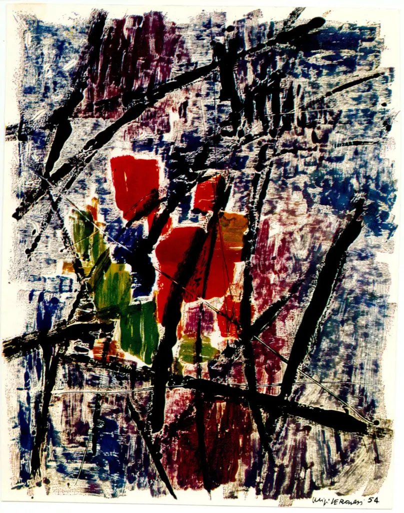 Anonimo , Veronesi, Luigi - sec. XX - Colori e strisce nere