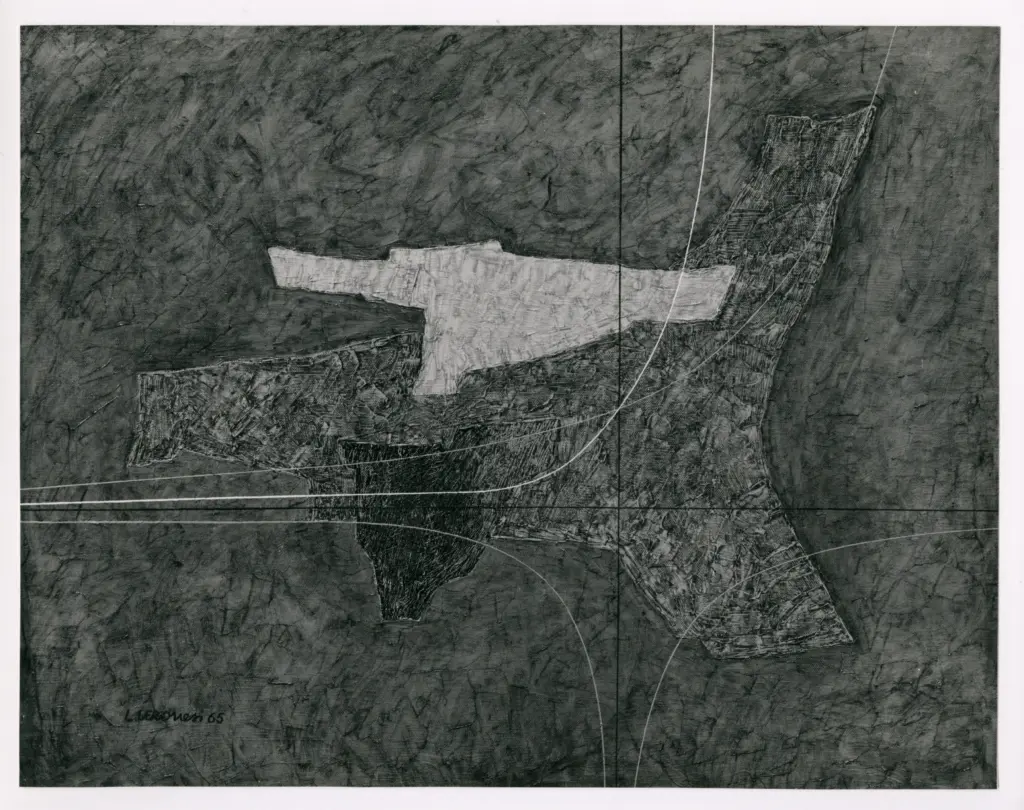 Anonimo , Veronesi, Luigi - sec. XX - Geometrie bianco grigio nero , fronte