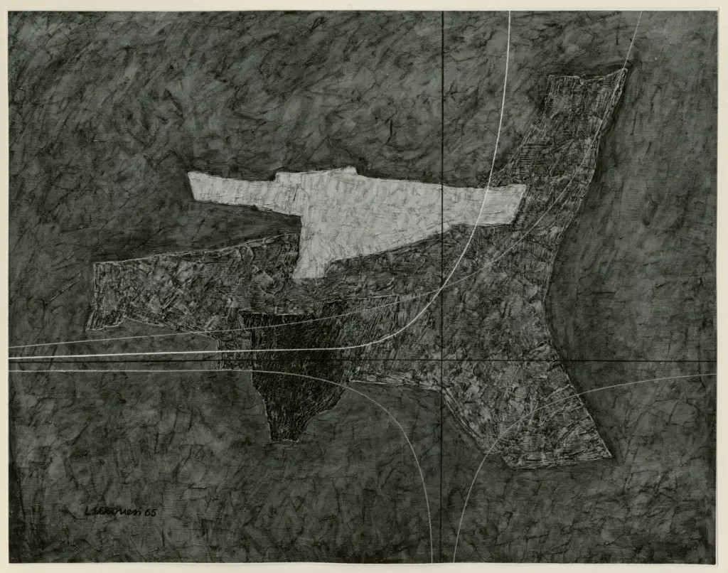 Foto Barsotti , Veronesi, Luigi - sec. XX - Geometrie bianco grigio nero , fronte