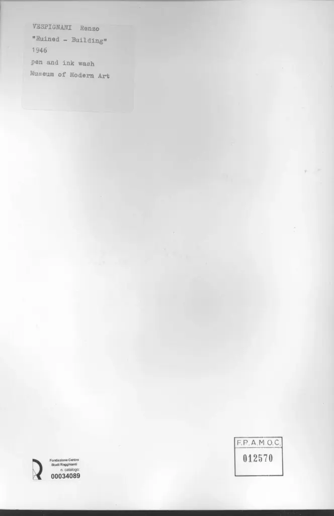 Anonimo , Vespignani, Renzo - sec. XX - Ruined - Building , retro