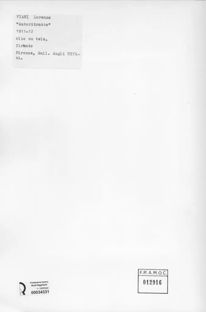 Viani, Lorenzo - sec. XX - , retro