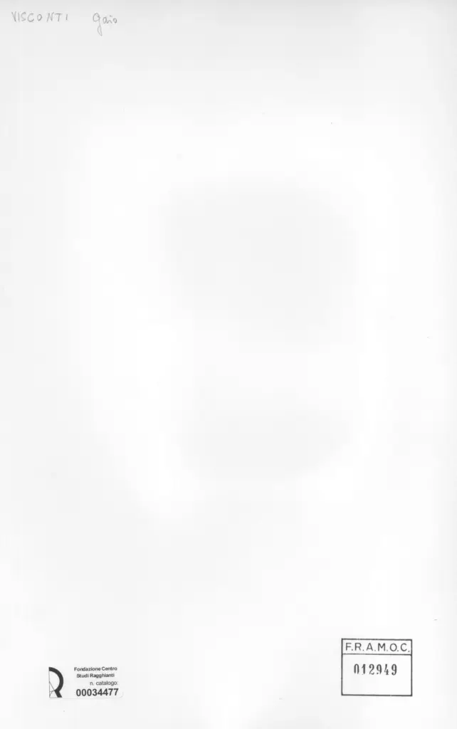 Anonimo , Visconti, Gaio - sec. XIX - Cavallo , retro