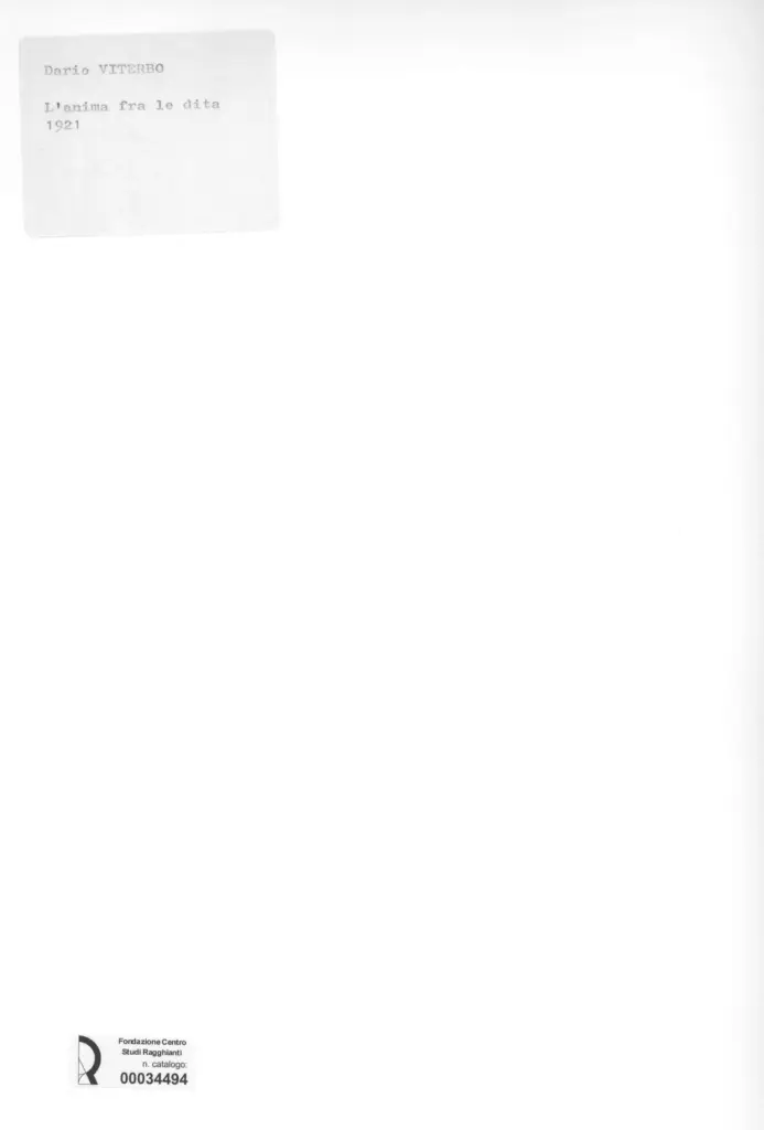 Anonimo , Viterbo, Dario - sec. XX - , retro