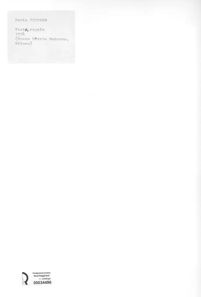 Anonimo , Viterbo, Dario - sec. XX - Testa regale , retro