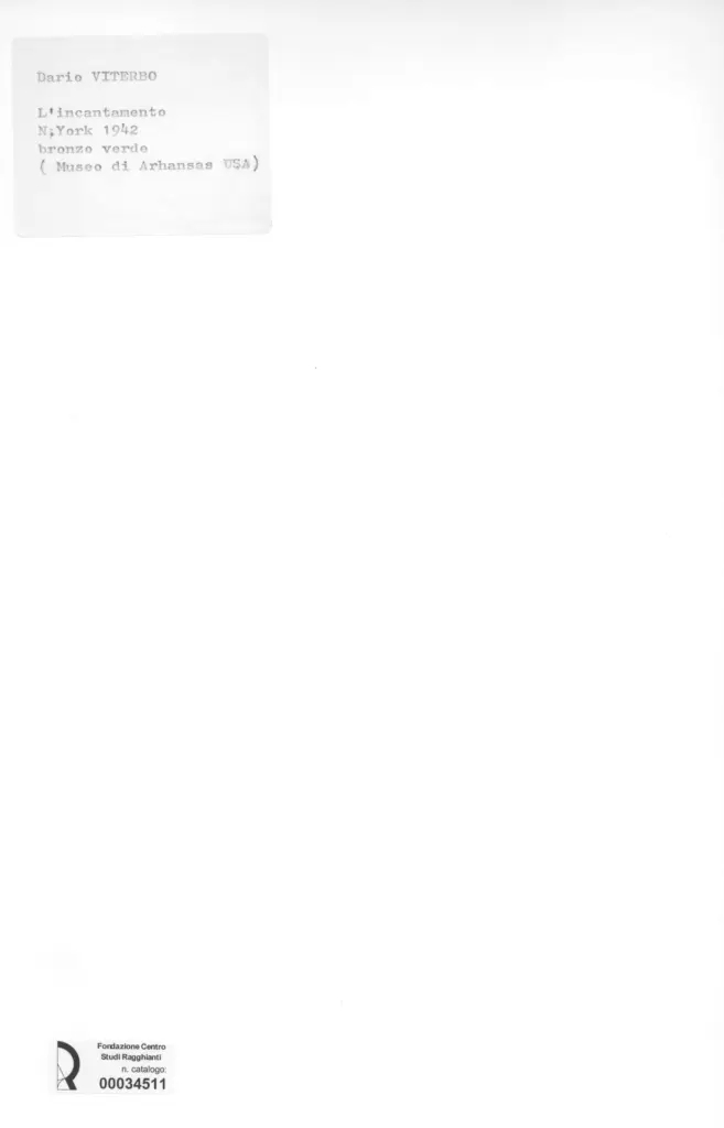 Anonimo , Viterbo, Dario - sec. XX , retro