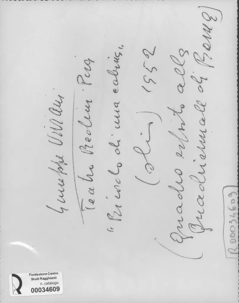 Anonimo , Viviani, Giuseppe - sec. XX - Ricordo di una cabina , retro