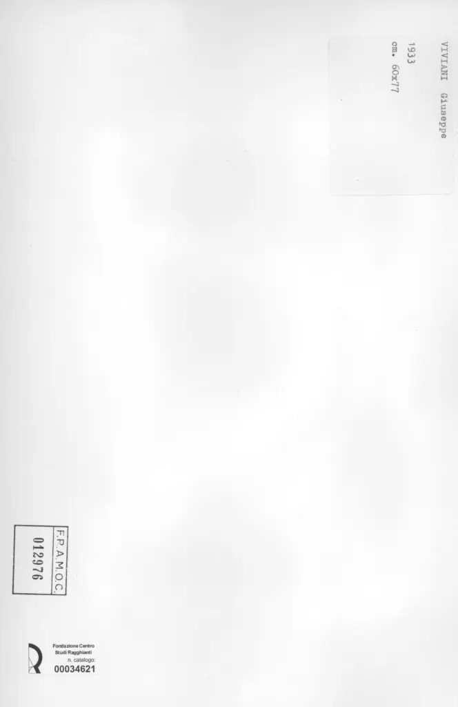 Anonimo , Viviani, Giuseppe - sec. XX - Battistero , retro