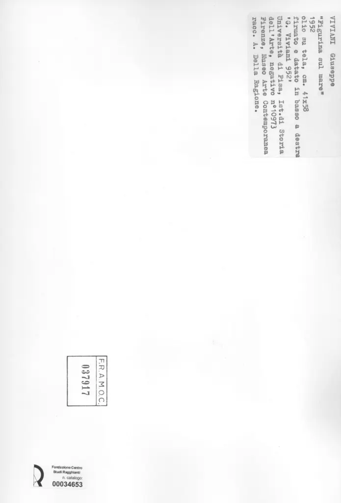 Universit&agrave; di Pisa. Dipartimento di Storia delle Arti , Viviani, Giuseppe - sec. XX -