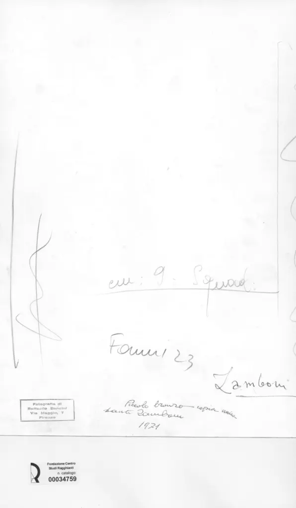 Bencini, Raffaello , Zamboni, Dante - sec. XX - Piccolo bronzo , retro