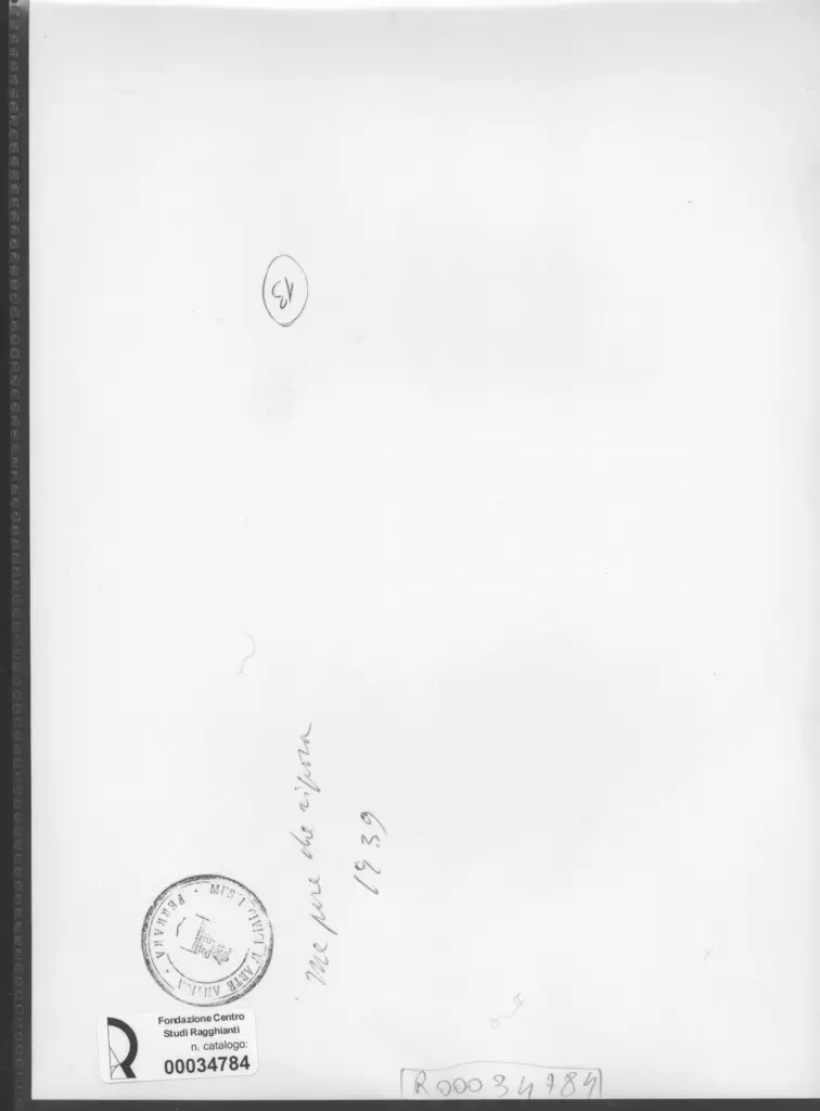 Anonimo , Zancanaro, Antonio - sec. XX - Me pare che riposa , retro