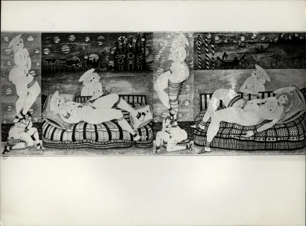 Anonimo , Zancanaro, Antonio - sec. XX - Fregio con figure , fronte