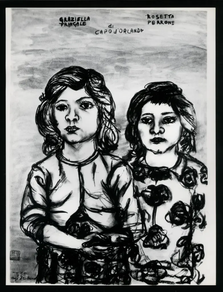 Anonimo , Zancanaro, Antonio - sec. XX - Graziella Tringale e Rosetta Perrone di Capo d'Orlando , fronte