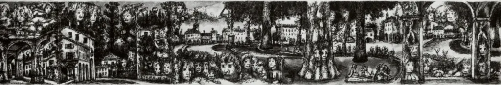 Anonimo , Zancanaro, Antonio - sec. XX - Paesaggi con figure , fronte