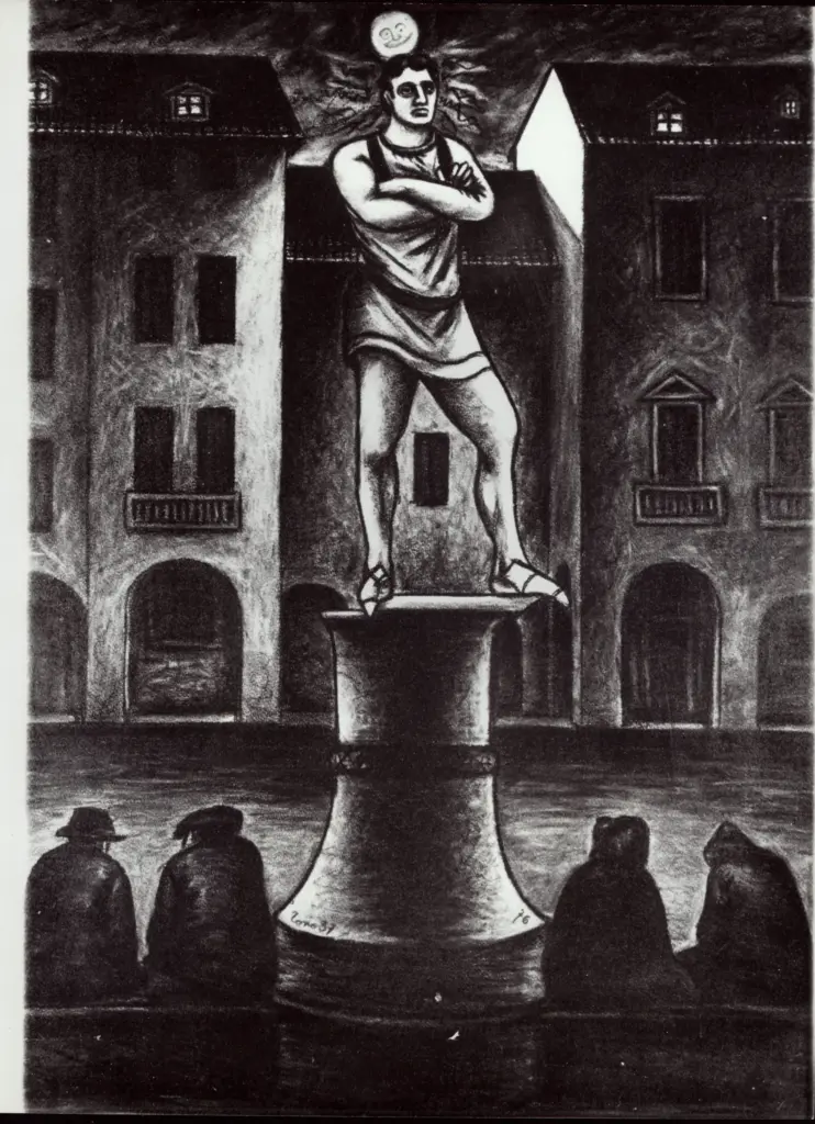 Anonimo , Zancanaro, Antonio - sec. XX - Monumento in piazza , fronte