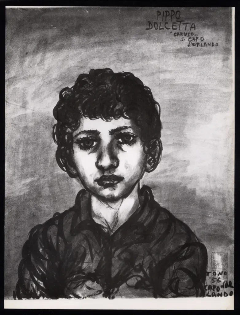 Anonimo , Zancanaro, Antonio - sec. XX - Pippo Dolcetta: "caruso" di Capo d'Orlando , fronte