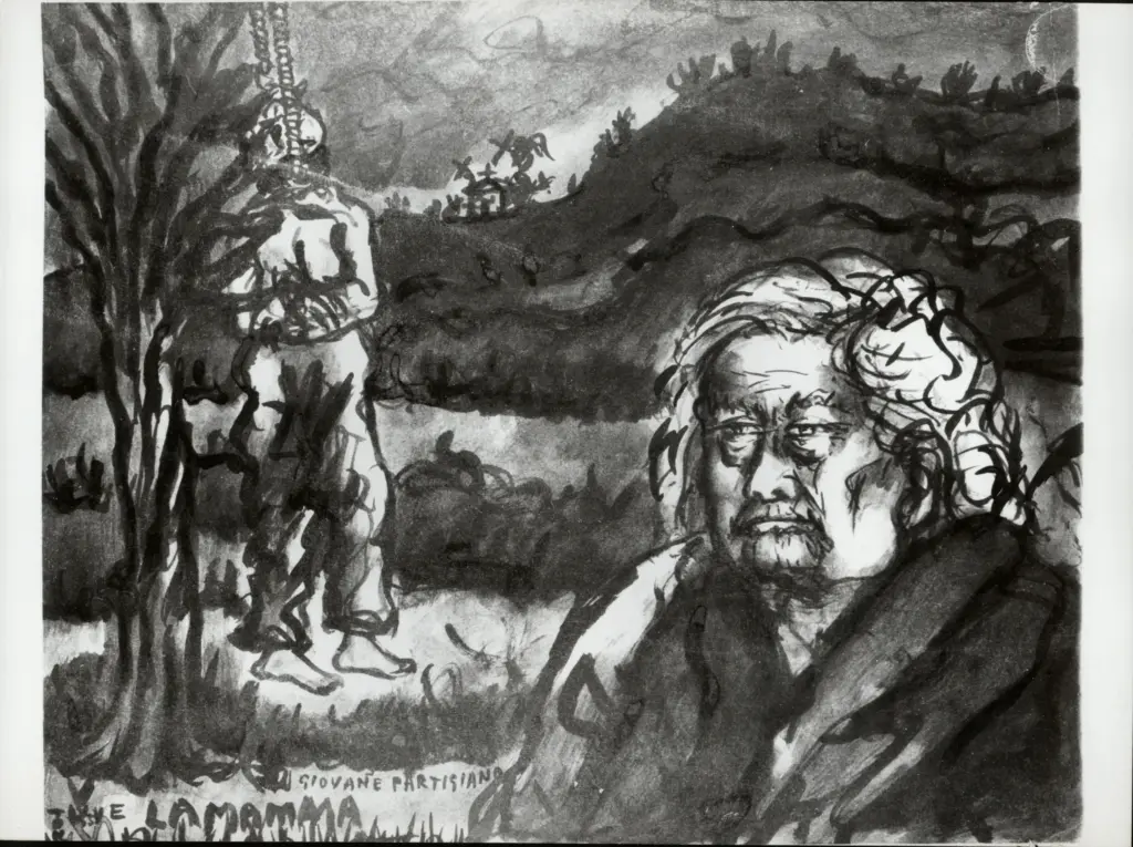 Anonimo , Zancanaro, Antonio - sec. XX - La mamma e il giovane partigiano , fronte