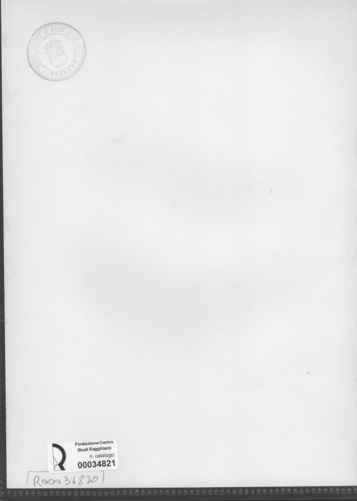 Anonimo , Zancanaro, Antonio - sec. XX - Disegno , retro