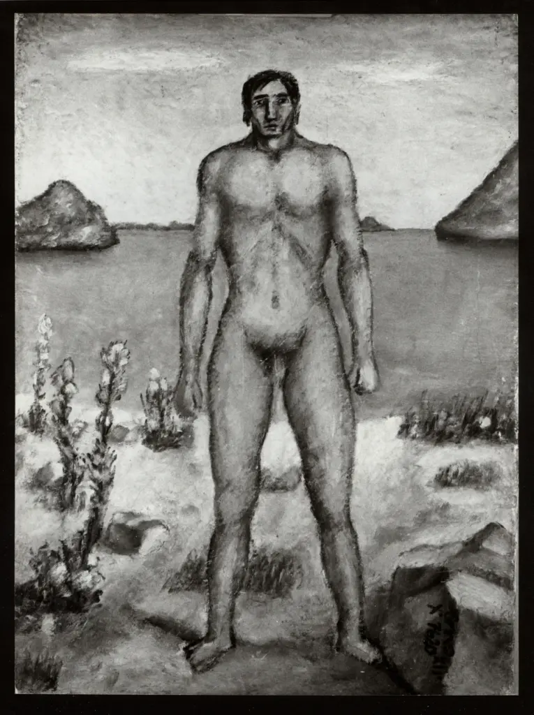 Anonimo , Zancanaro, Antonio - sec. XX - Uomo nudo , fronte