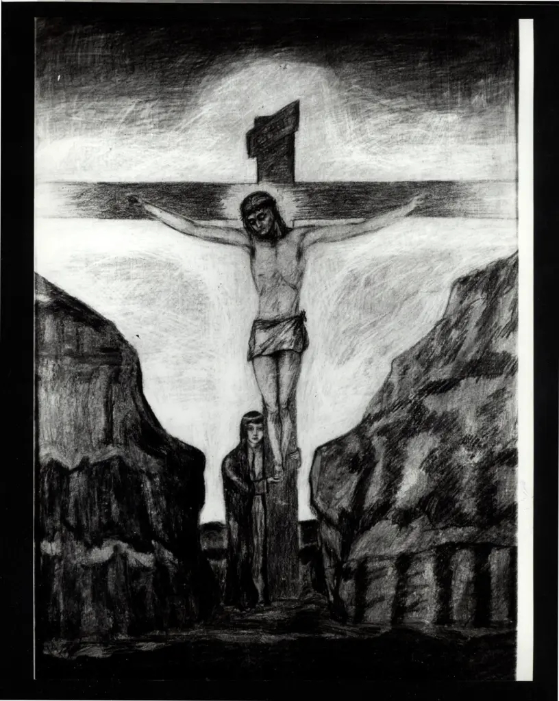 Anonimo , Zancanaro, Antonio - sec. XX - Crocifissione , fronte