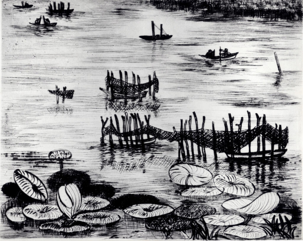 Anonimo , Zancanaro, Antonio - sec. XX - Lago di Mantova , fronte