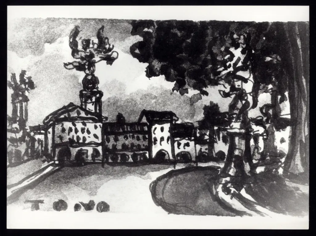 Anonimo , Zancanaro, Antonio - sec. XX - Paesaggio , fronte