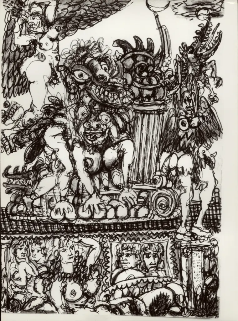 Anonimo , Zancanaro, Antonio - sec. XX - Composizione allegorica , fronte