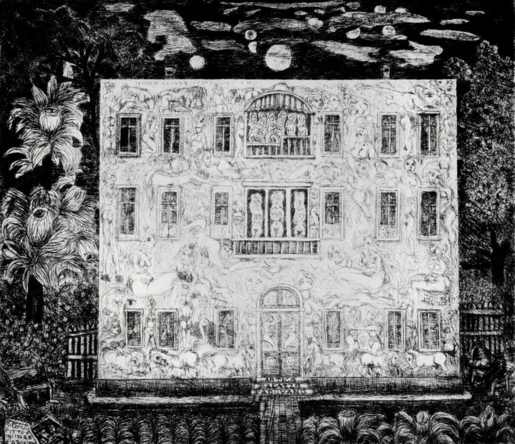 Anonimo , Zancanaro, Antonio - sec. XX - Antico palazzo padovano , fronte