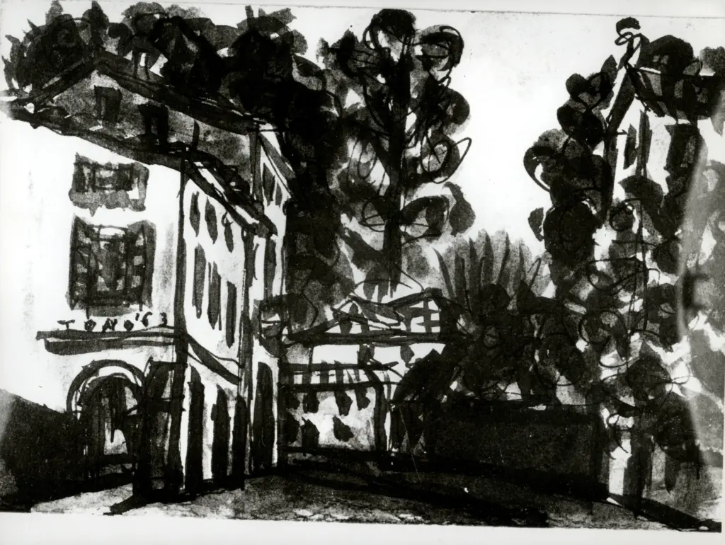 Anonimo , Zancanaro, Antonio - sec. XX - Paesaggio , fronte