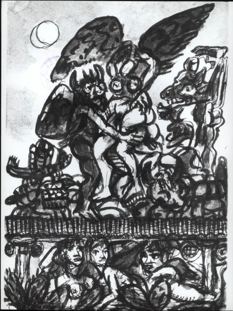 Anonimo , Zancanaro, Antonio - sec. XX - Composizione allegorica , fronte