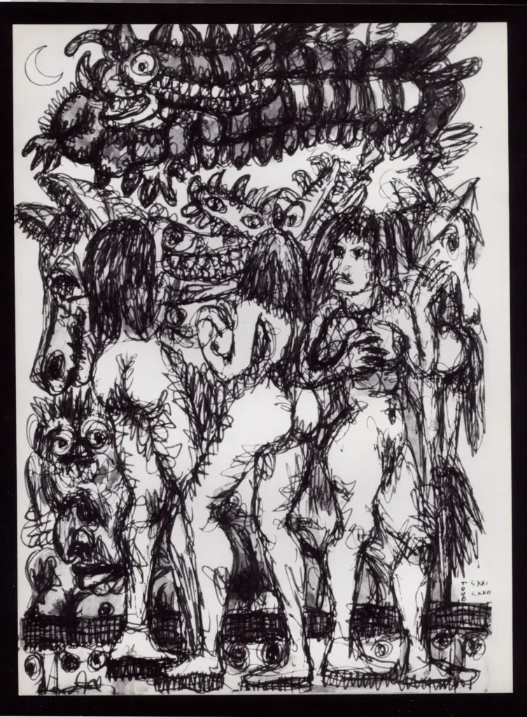 Anonimo , Zancanaro, Antonio - sec. XX - Composizione con figure , fronte