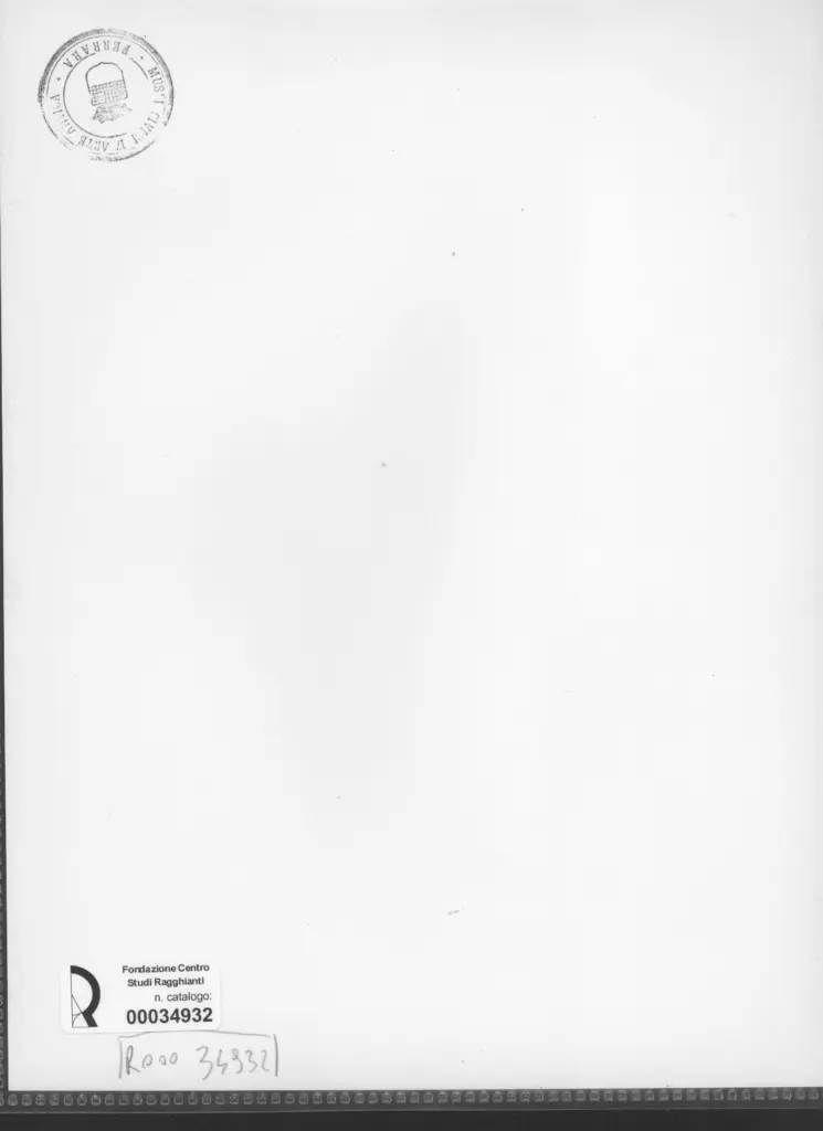 Anonimo , Zancanaro, Antonio - sec. XX - Volgiti e ascolta ch&egrave; pur ne' miei occhi &egrave; paradiso , retro