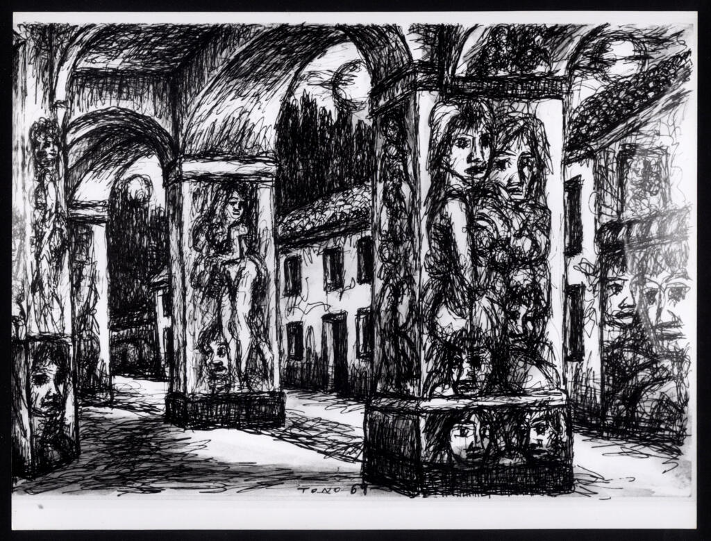 Anonimo , Zancanaro, Antonio - sec. XX - Sotto gli archi