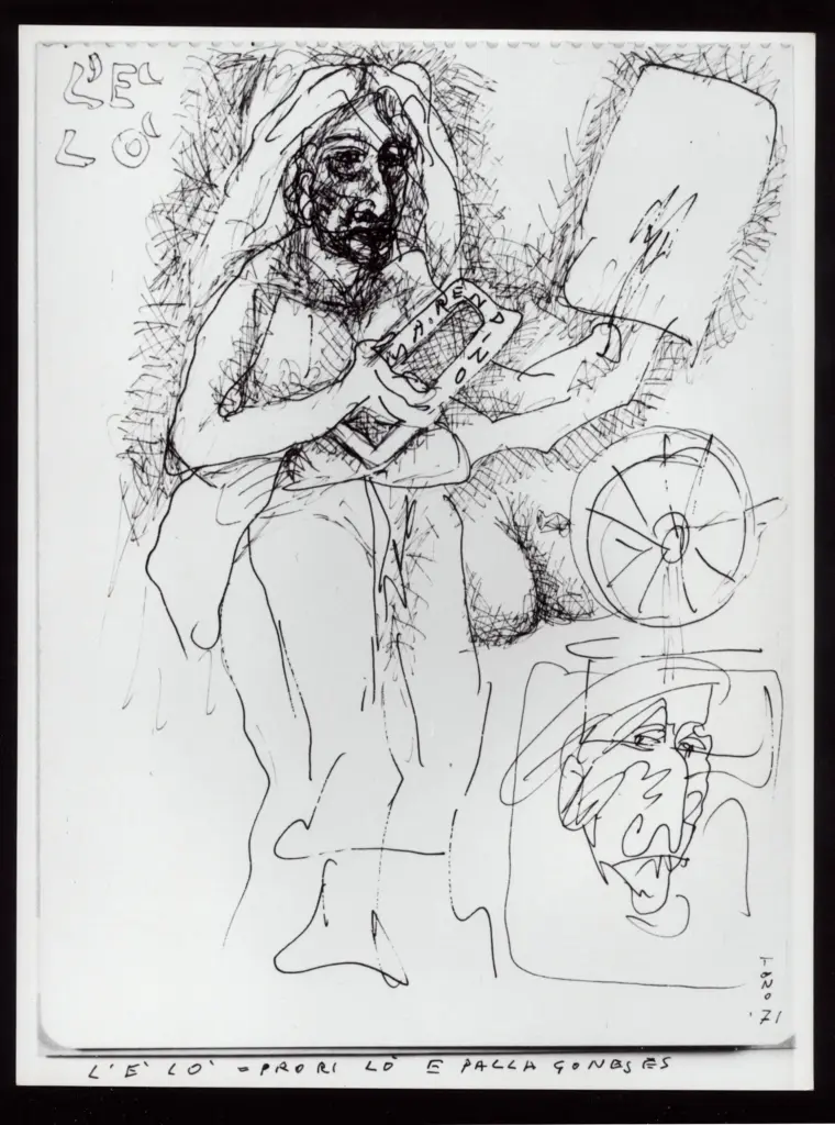 Anonimo , Zancanaro, Antonio - sec. XX - L'&egrave; l&ograve; = Prori L&ograve; E Pallagoneses , fronte