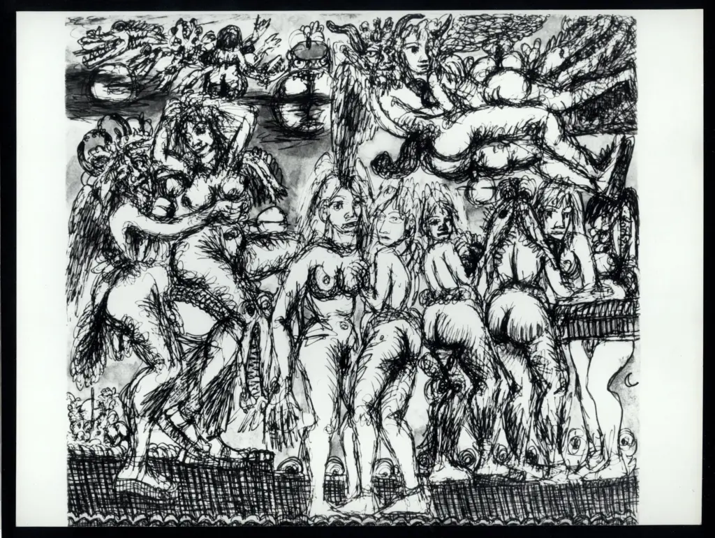 Anonimo , Zancanaro, Antonio - sec. XX - Composizione con figure , fronte