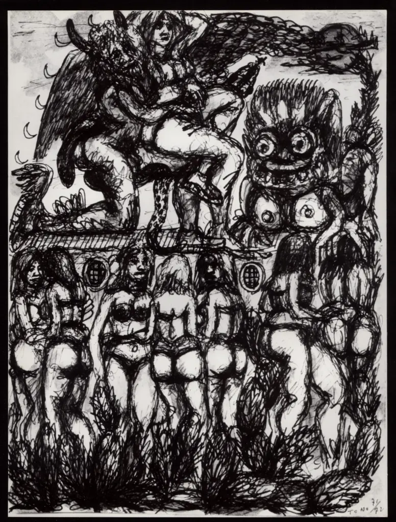 Anonimo , Zancanaro, Antonio - sec. XX - Composizione con figure , fronte