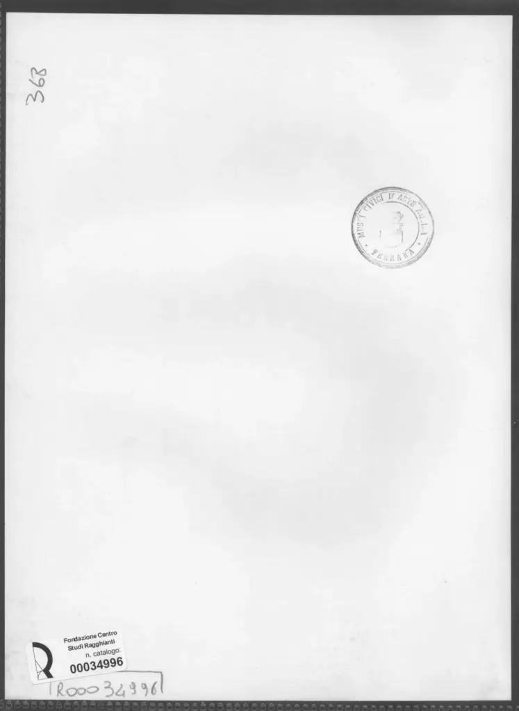 Anonimo , Zancanaro, Tono - sec. XX - Palagonia Domus , retro