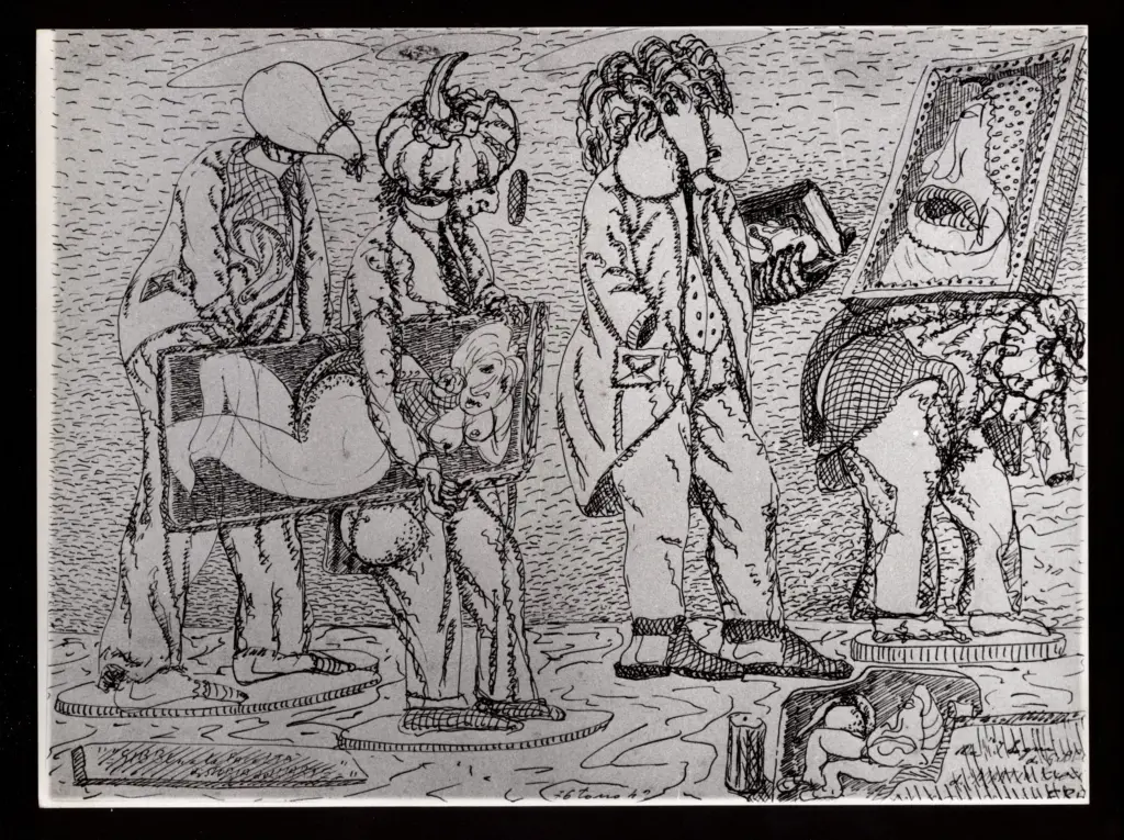 Anonimo , Zancanaro, Antonio - sec. XX - La facolt&agrave; di storia dell'arte , fronte