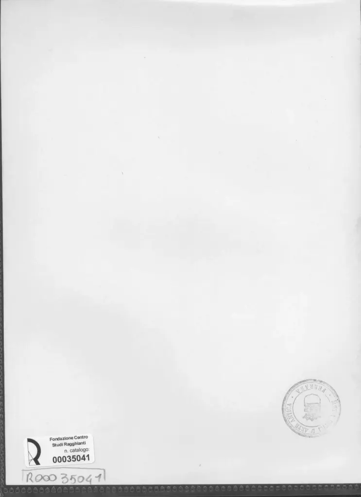 Anonimo , Zancanaro, Antonio - sec. XX - Disegno , retro