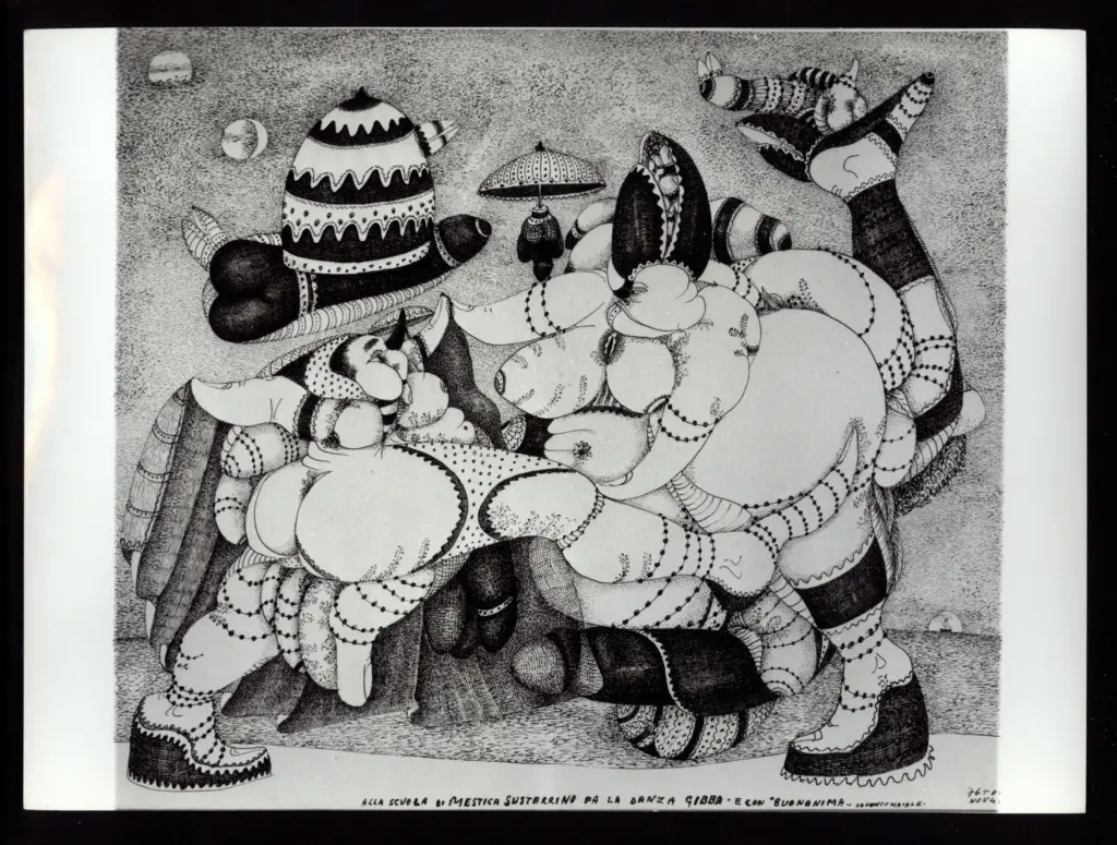 Anonimo , Zancanaro, Antonio - sec. XX - Alla scuola di Mestica Susterrino fa la danza gibba , fronte