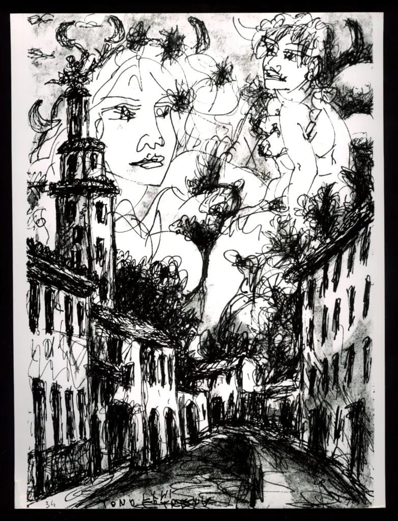 Anonimo , Zancanaro, Tono - sec. XX - Disegno , fronte