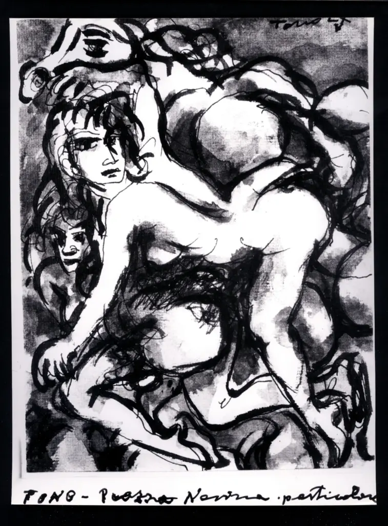 Anonimo , Zancanaro, Antonio - sec. XX - Disegno (particolare) , fronte