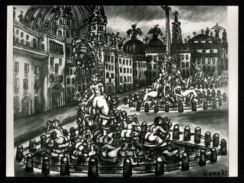 Anonimo , Zancanaro, Tono - sec. XX - Disegno , fronte