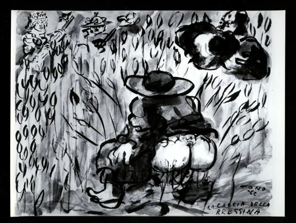 Anonimo , Zancanaro, Antonio - sec. XX - LA CACCIA DELLA RRESSINA , fronte