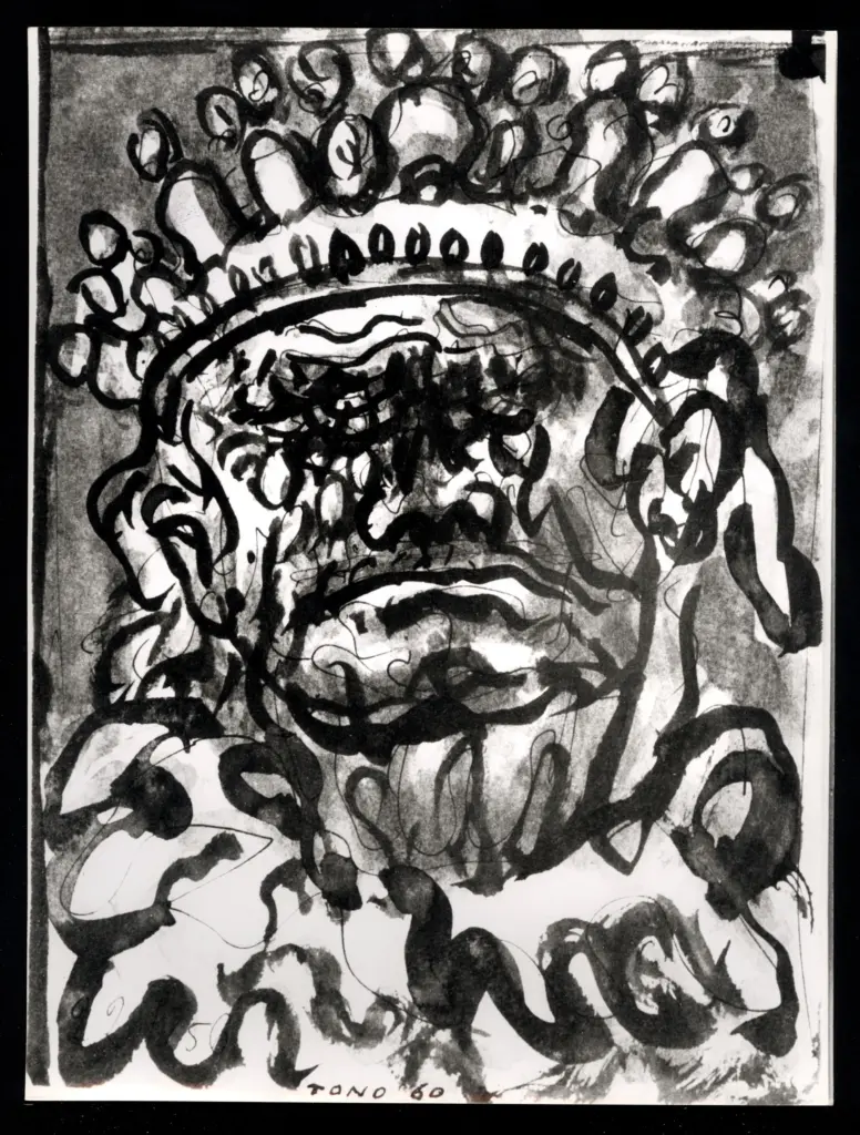 Anonimo , Zancanaro, Antonio - sec. XX - Il Re piange la morte di Bertoldo , fronte